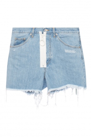 Denim shorts with decorative zip, zdjęcie 1 Denim shorts with decorative zip od Off White